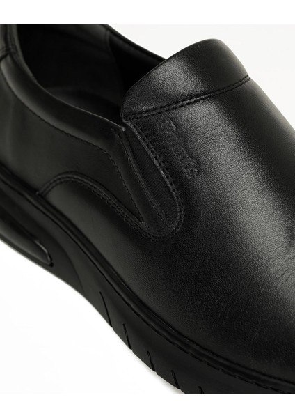 109041 Siyah Hakiki Deri Erkek Ayakkabı