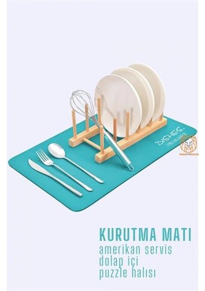 Bulaşık Durulama Kurutma Matı Süzücü Emici D.reohouri Design