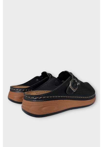 Önü Kapalı Kışlık Ortopedik Günlük Kadın Terlik Siyah indirimleri