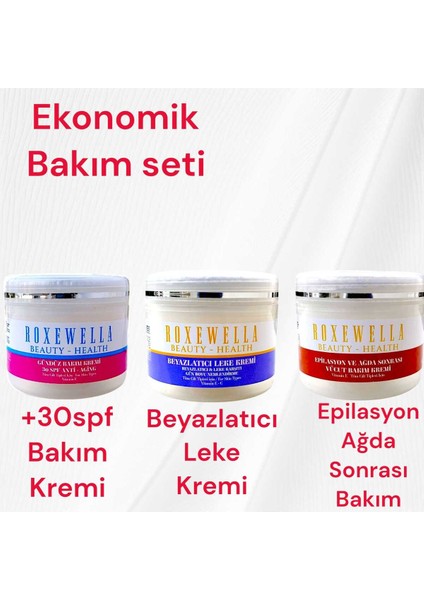 Aydınlatıcı, Yaşlanma Karşıtı, Bakım, Epilasyon ve Ağda Sonrası Set