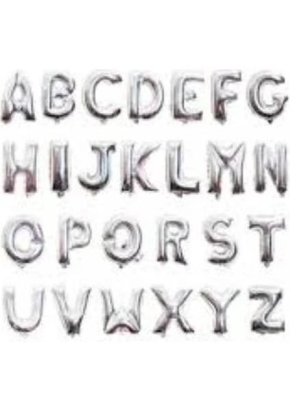 Gümüş Rengi Folyo Balon 1 Metre modelleri