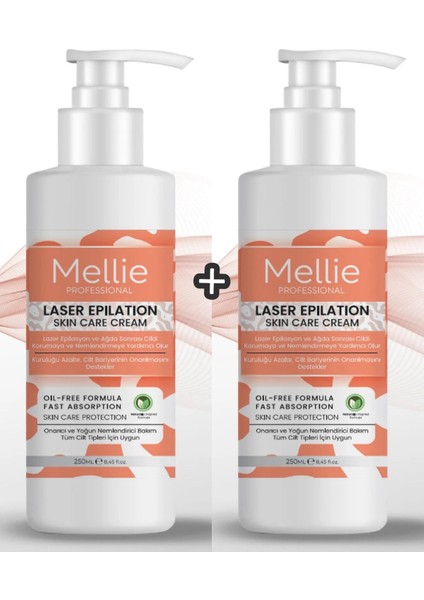 Lazer ve Ağda Sonrası Leke Önleyici, Tahriş Azaltıcı Bakım Kremi 2'li Set 250ML