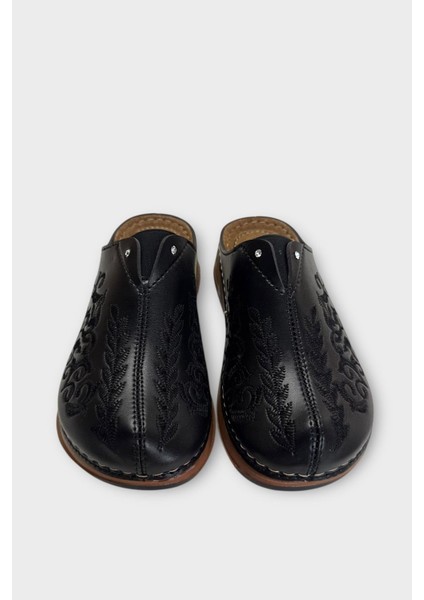 Önü Kapalı Kışlık Ortopedik Günlük Kadın Terlik Siyah - Taba indirimleri