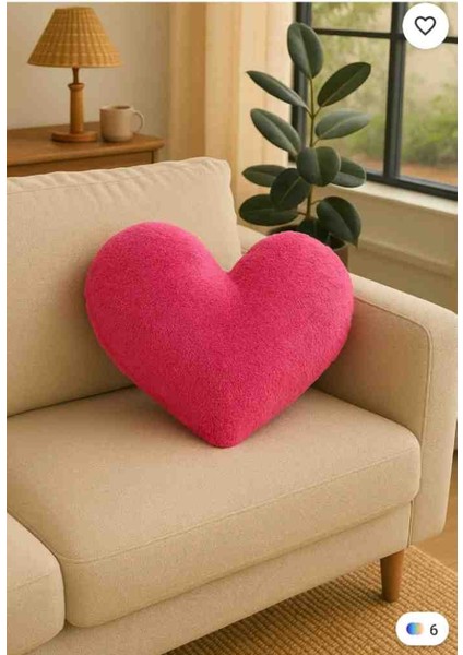 Dekoratif Kalp Minder Yastık Kırlent