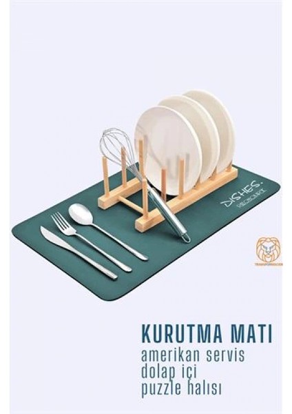 Bulaşık Durulama Kurutma Matı Süzücü Emici D.reohouri Design