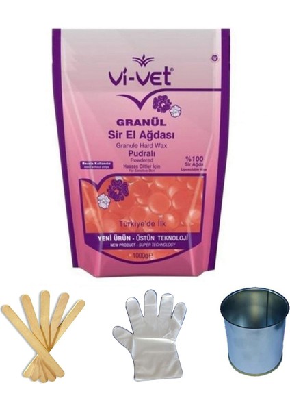 Pudralı Ağda Granülü 1000 gr + Cezve Seti, Pratik ve Konforlu Kullanım Sağlar.