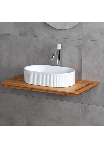 Tezgahüstü Lavabo E-W1002MB (Mat Beyaz) fiyatları