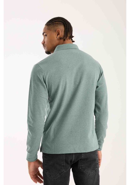 Polo Uzun Kol Regular Fit Çağla Yeşili fiyatları