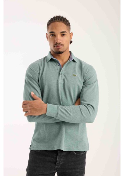Polo Uzun Kol Regular Fit Çağla Yeşili modelleri