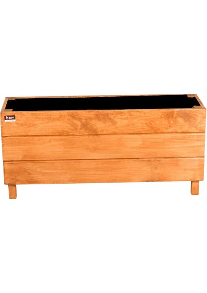 Alaçatı Model Ahşap Saksı 75X27X45CM Dış Mekan Dekoratif Bahçe & Balkon Çiçekliği - Hazır Kurulu Açık Kahverengi modelleri