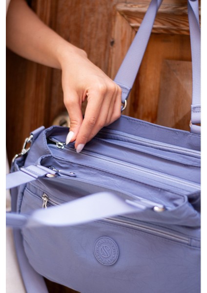 Kadın 5 Gözlü Suya Dayanıklı Paraşüt Kumaş Ayar Çapraz Askılı El ve Omuz Çantası 4016 modelleri