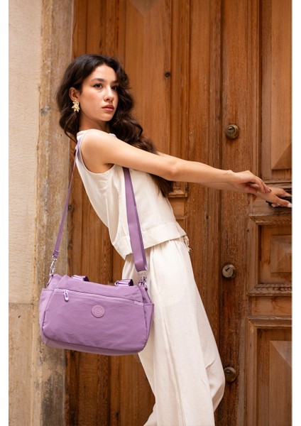 Kadın 5 Gözlü Suya Dayanıklı Paraşüt Kumaş Ayar Çapraz Askılı El ve Omuz Çantası 4016 indirimleri