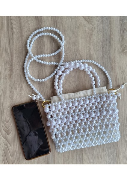 El Örmesi - Inci Zarafetiyle El ve Askılı Çantası - Günlük ,özel Gün (Nikah,düğün) modelleri