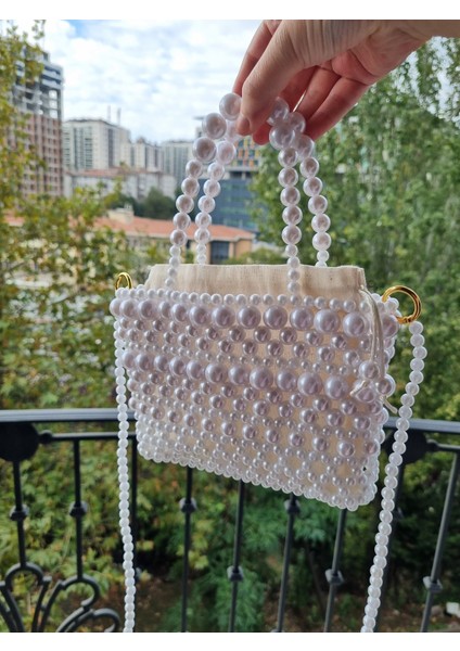 El Örmesi - Inci Zarafetiyle El ve Askılı Çantası - Günlük ,özel Gün (Nikah,düğün) fırsatları