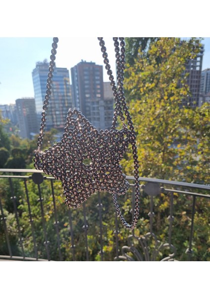 El Örmesi - Inci Parıltısıyla Yıldız Mini El Çantası- Günlük ,özel Gün (Nikah,düğün) modelleri