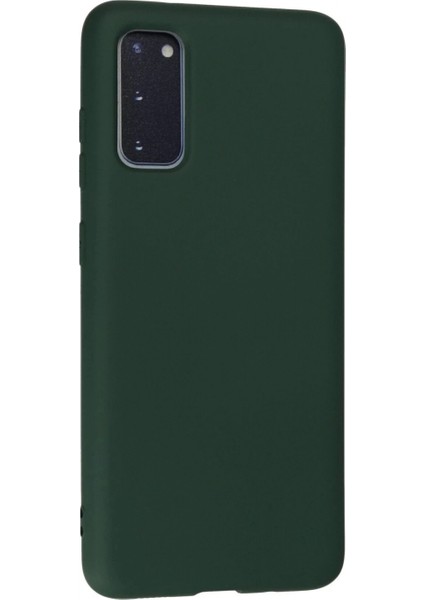 Samsung Galaxy S20 Kılıf Nano Içi Kadife Silikon - Koyu Yeşil modelleri