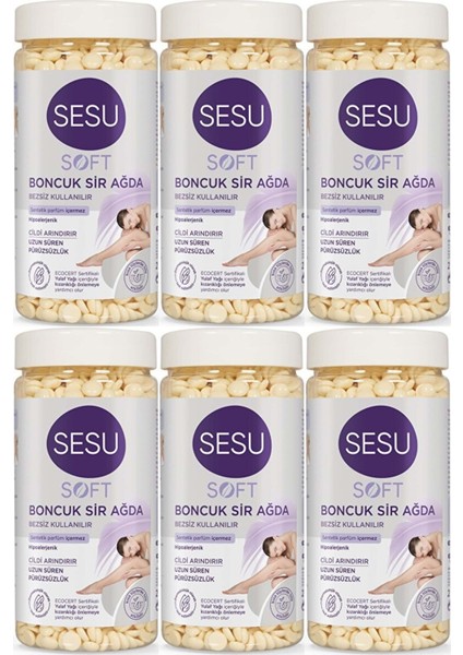 Yumuşak Boncuk Sir Ağda 250GR, 6'lı Set, Doğal ve Kaliteli Bakım Ürünü