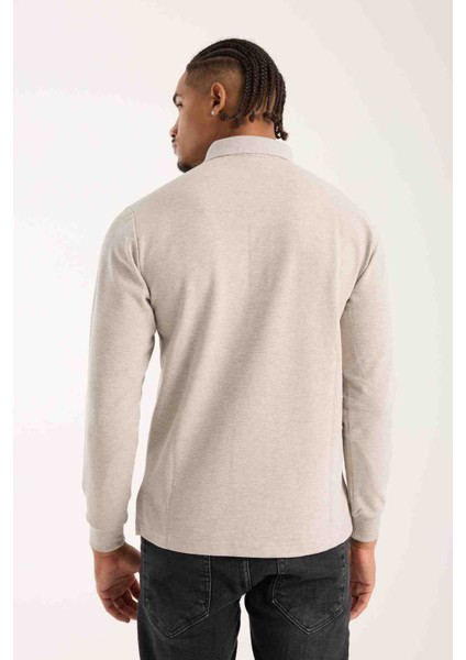 Polo Uzun Kol Açık Bej Regular Fit fırsatları