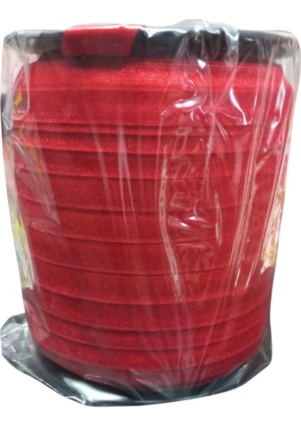 Çamaşır Lastiği Düz 1 cm 1 Metre Kırmızı