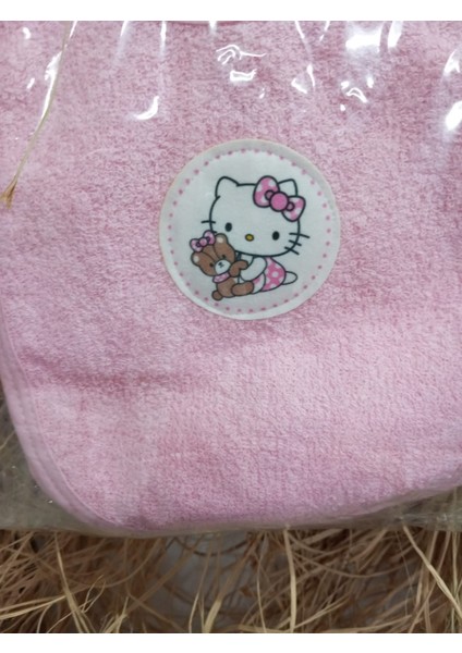 3’lü Bebek Mama Önlüğü Seti – Pembe Renk Hello Kitty Desenli