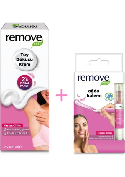 Tüy Dökücü Krem 200 ml ve Ağda Kalemi 4 ml Seti