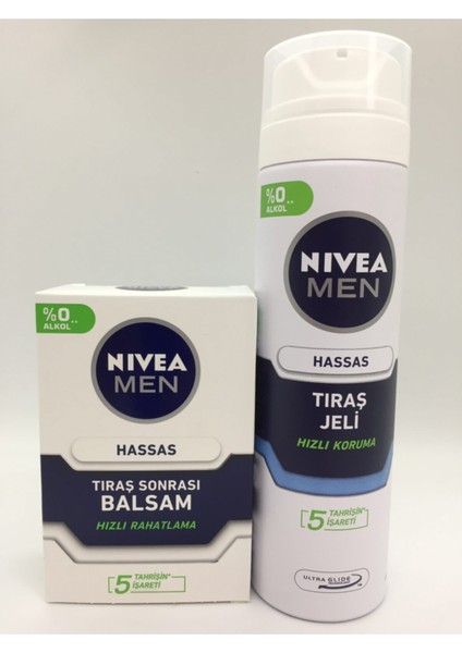Hassas Tıraş Jeli 200 ml + Tıraş Sonrası Balsam 100 ml Set