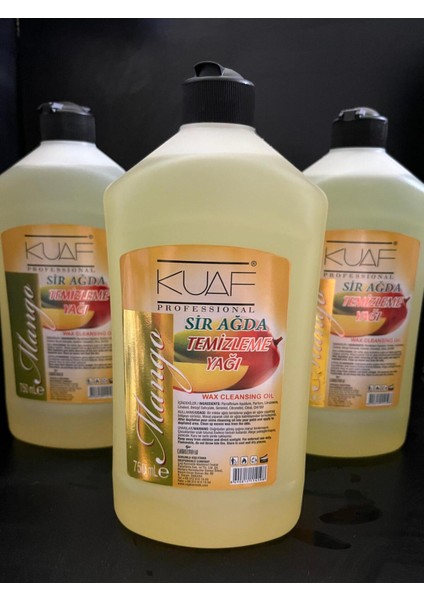 Mango Aromalı Ağda Temizleme Yağı 750ML, 3'lü Paket