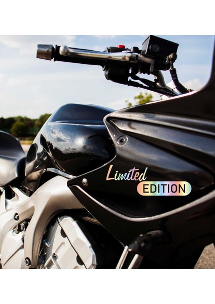 2 Adet Altınuç Art Design 22X5 cm Hologram Renk Limited Edition Yazı Motor Oto Araç Sticker