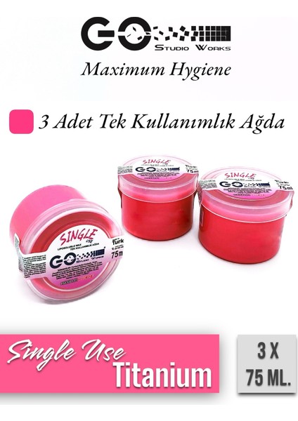 Titanium Tek Kullanımlık Ağda Konserve, 3 Adet, Kolay ve Pratik Kullanım