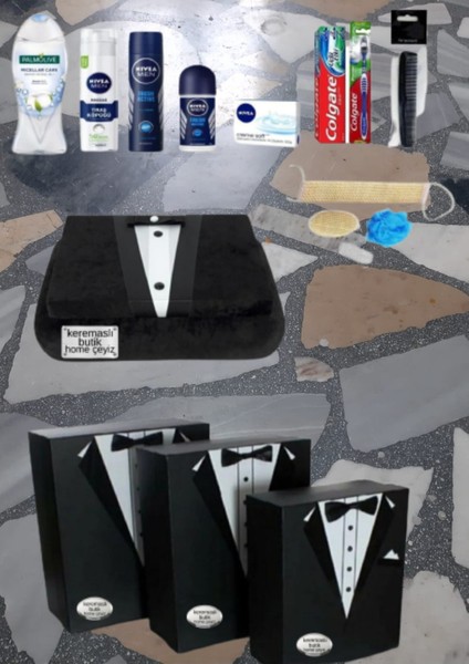 Şık 3'lü Nişan ve Söz Sandığı Seti, Zarif ve Kullanışlı Hediye Kutusu