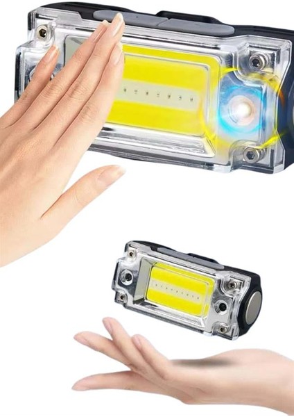 Sepetim Sensörlü Kamp Lambası Ayarlanabilir Kafa Lambası Kafa Bantlı