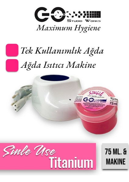 Ağda Isıtıcı ve Tek Kullanımlık Titanium Konserve Ağda Seti