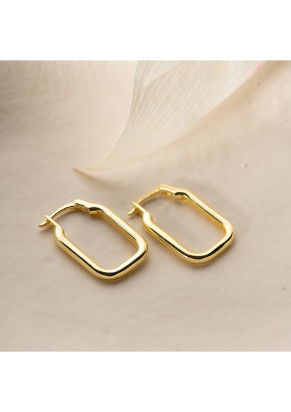 925 Ayar Gümüş Bombeli Dikdörtgen Küpe fiyatları