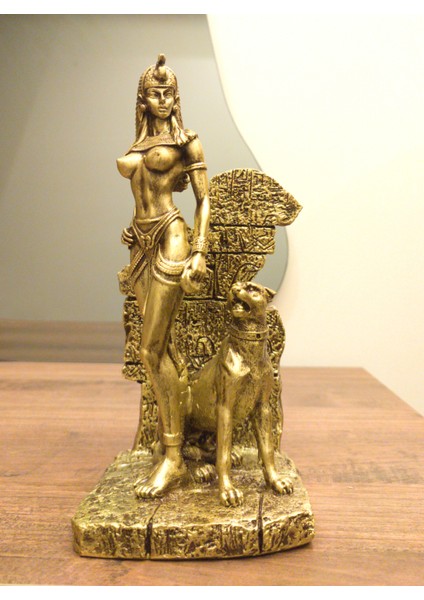Tasarım Mısır Kraliçesi Kleopatra Biblo 25 cm Cleopatra Heykel Biblo Ev Dekor Hediyelik Eşya