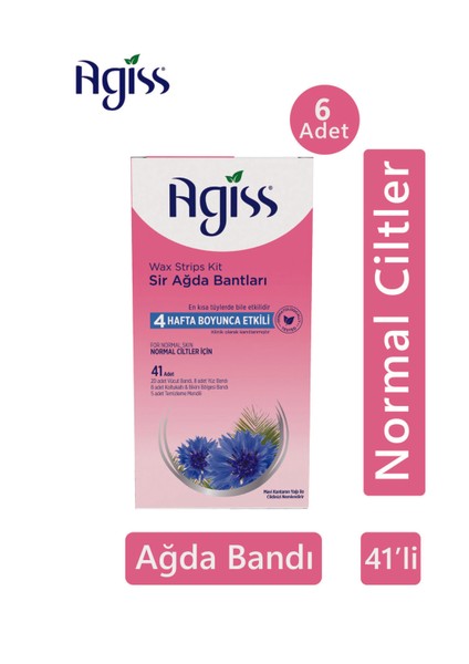 41'li Ağda Bandı Normal Ciltler, 6 Adet, Yumuşak ve Güvenli Kullanım