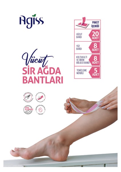 41'li Ağda Bandı Normal Ciltler, 6 Adet, Yumuşak ve Güvenli Kullanım modelleri