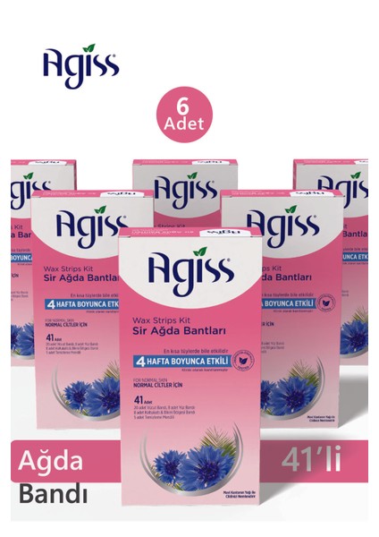 41'li Ağda Bandı Normal Ciltler, 6 Adet, Yumuşak ve Güvenli Kullanım fırsatları