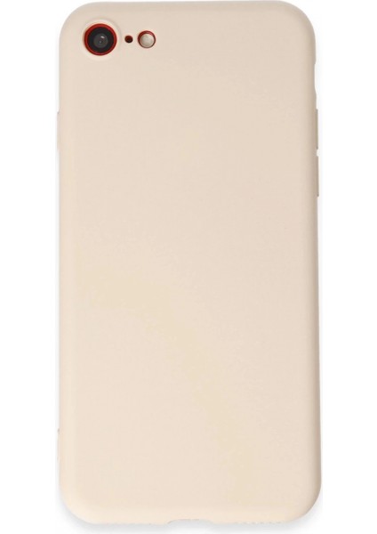 iPhone 7 Kılıf First Silikon - Krem