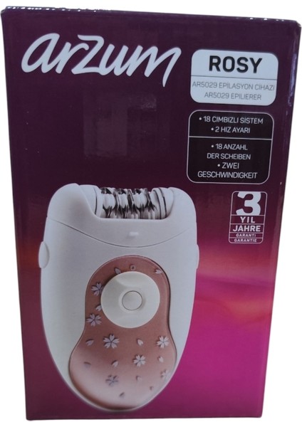 Kablolu Epilasyon Aleti, AR5029 Rosy, Beyaz, Pratik ve Etkili Kullanım fırsatları