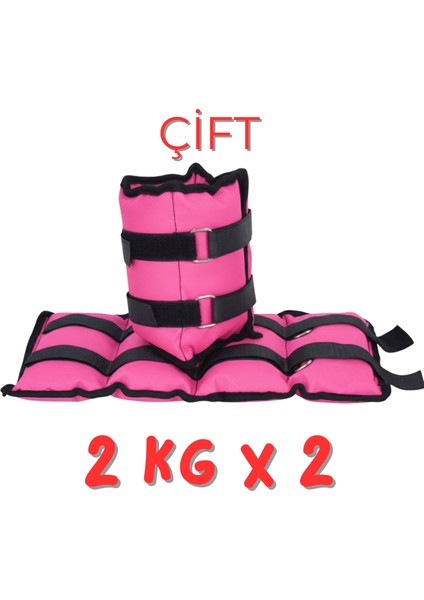 El ve Ayak Ağırlığı | 2 kg x 2 | Cırtlı Ayarlanabilir | Fitness - Kondisyon - Spor | Egzersiz - Rehabilitasyon - Pilates |