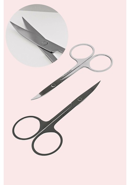 Kıvrık Uçlu Çok Amaçlı Mini Makas, Kaş, Bıyık, Burun Için Kullanılır.