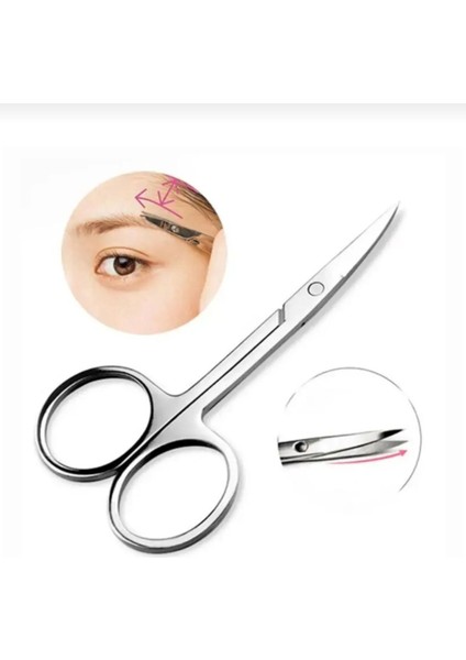 Kıvrık Uçlu Çok Amaçlı Mini Makas, Kaş, Bıyık, Burun Için Kullanılır. fiyatları