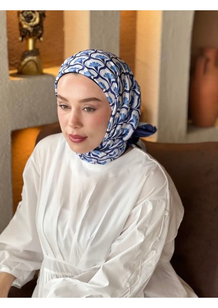 Desenli Tanca Ipeksi Eşarp