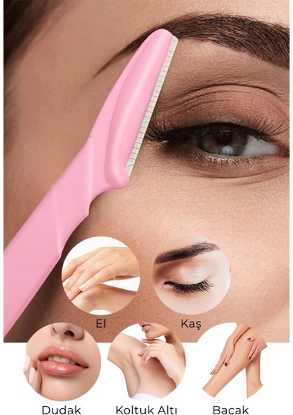 3’lü Kaş ve Yüz Usturası Seti, Tüy Alma ve Şekillendirme Için Pratik Bıçak modelleri