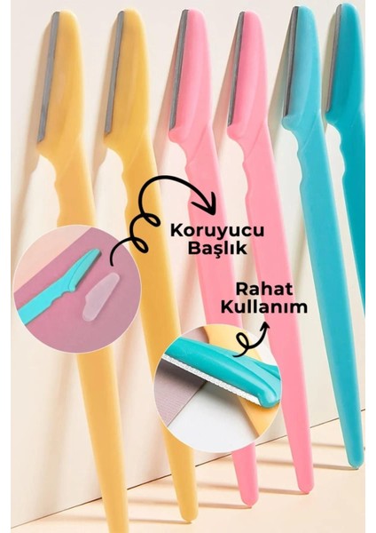 3’lü Kaş ve Yüz Usturası Seti, Tüy Alma ve Şekillendirme Için Pratik Bıçak fırsatları