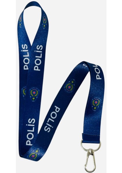 Polis Emniyet Logo Temalı Boyun Ipi Kart Askısı