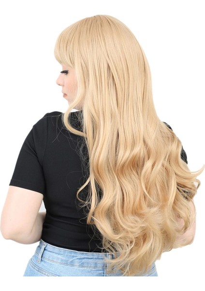 Kahküllü Uzun Dalgalı Fiber Sentetik Peruk - Balköpüğü fırsatları