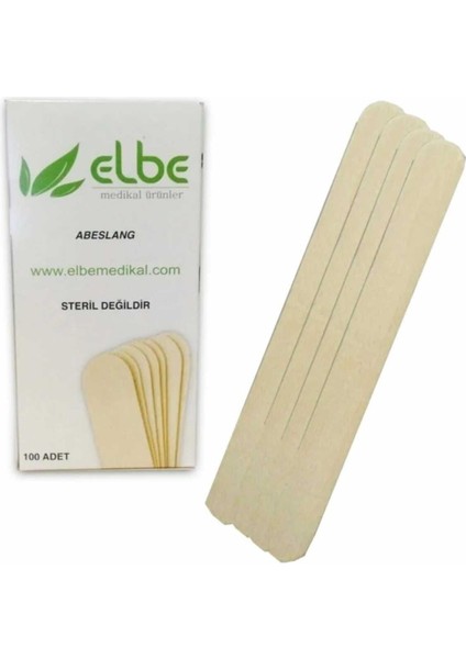 Doğal Tahta Ağda Spatulası, 100 Adet, Hijyenik ve Kullanışlı Ürün Seti