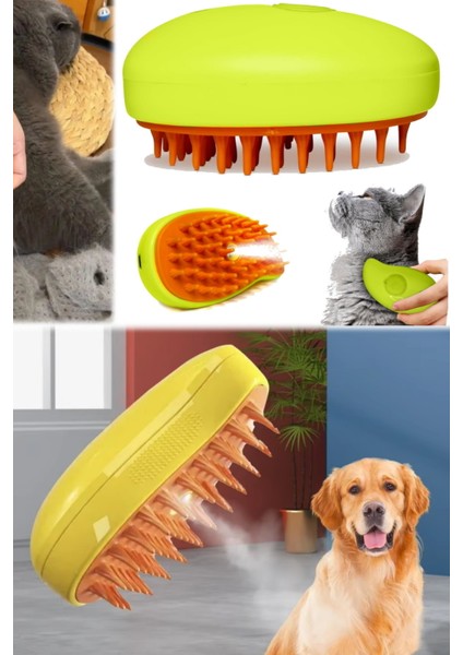 3 In 1 Buharlı Kedi ve Köpek Tüy Fırçası, Epilasyon ve Temizlik Aracı fırsatları