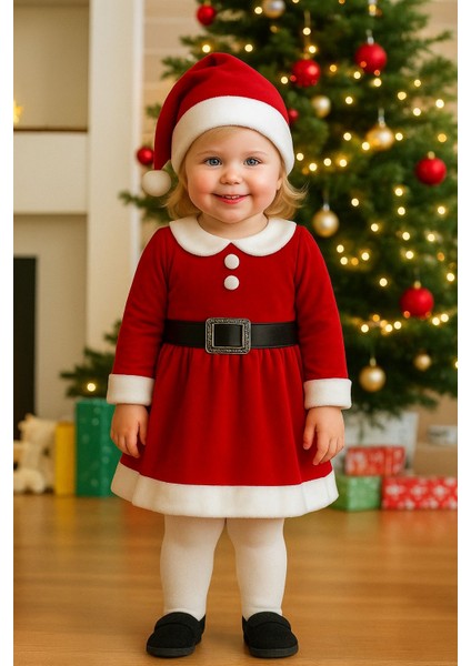 Yılbaşı Noel Baba & Noel Anne Elbise Çocuk Yılbaşı Kostüm